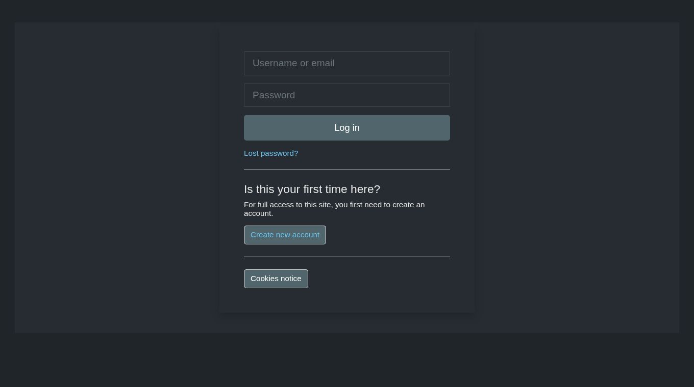 Epicurus College login screen with username and password fields